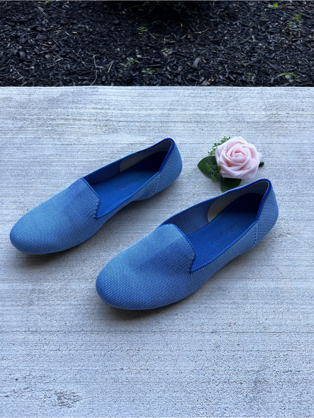 Rothy's The Loafer In Indigo Blue Slip-On Woman’s Flats Size W 9.5
